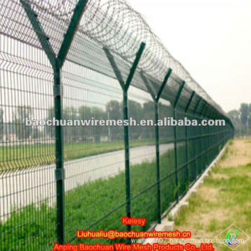 High strengthen and security Y type post defense airport fence